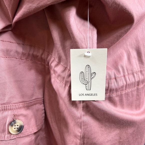 Cactus & Pearl New Dusty Rose Cotton Full Zip Anorak Utility Jacket Size M - Picture 5 of 9